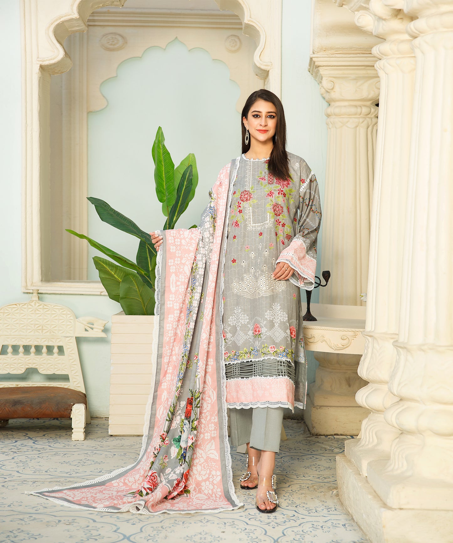 3 Piece Digital Khaddar Embroidered -138