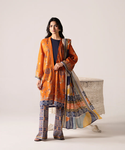 Women Printed 3 Piece Suit - DTD138