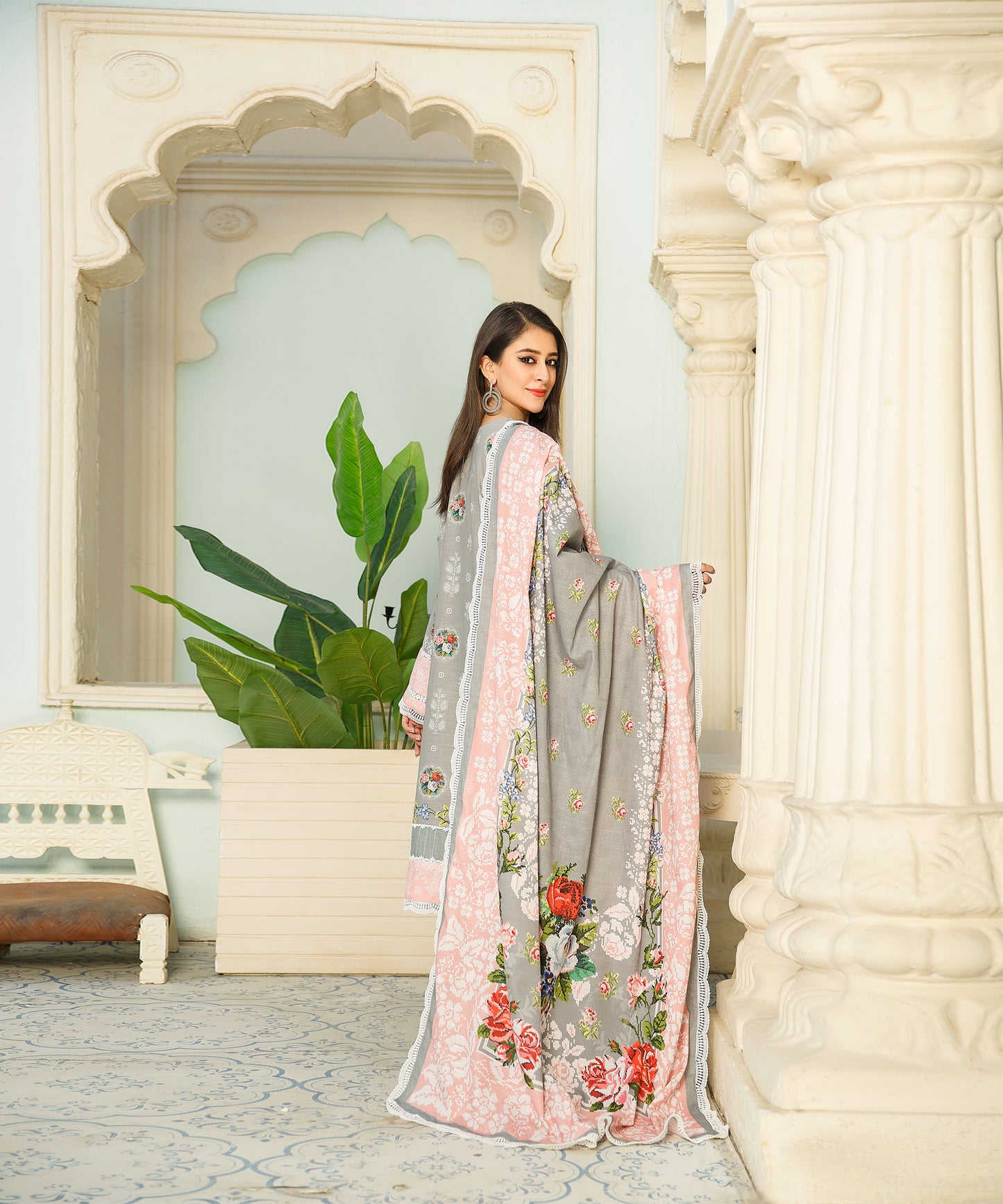3 Piece Digital Khaddar Embroidered -138