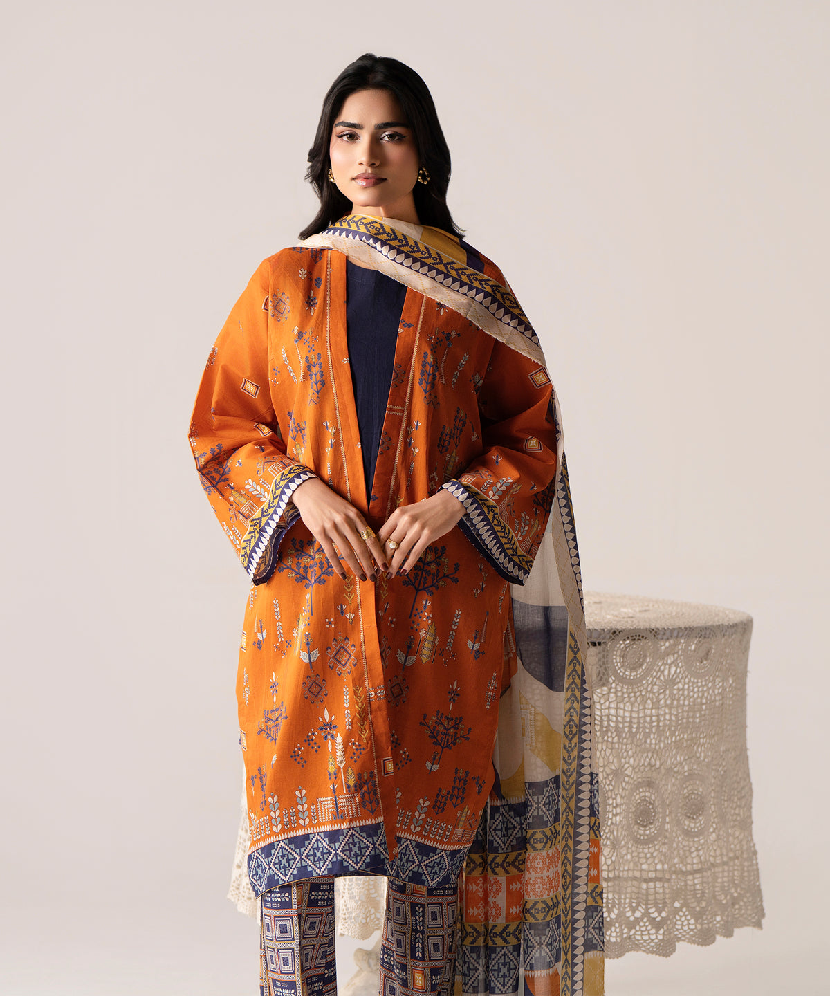 Women Printed 3 Piece Suit - DTD138