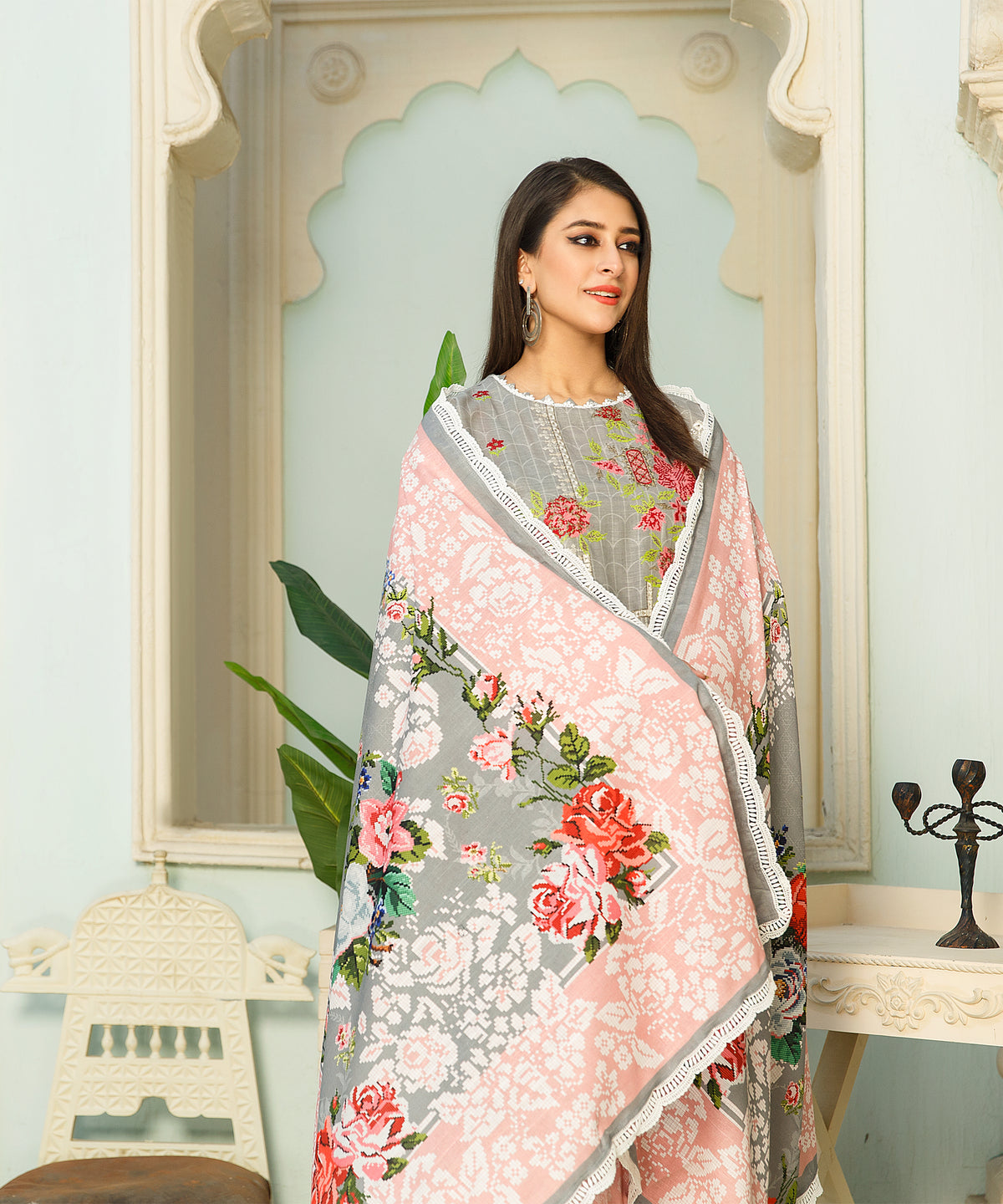 3 Piece Digital Khaddar Embroidered -138