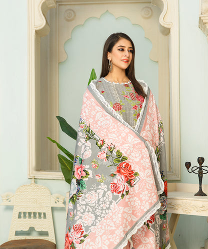 3 Piece Digital Khaddar Embroidered -138