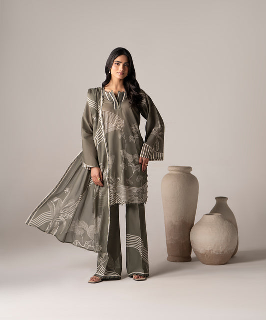 Women Printed 3 Piece Suit - DTD139