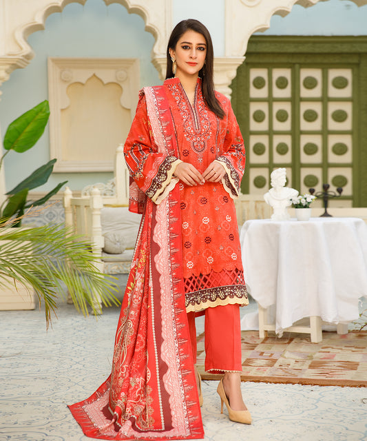 3 Piece Digital Khaddar Embroidered -139