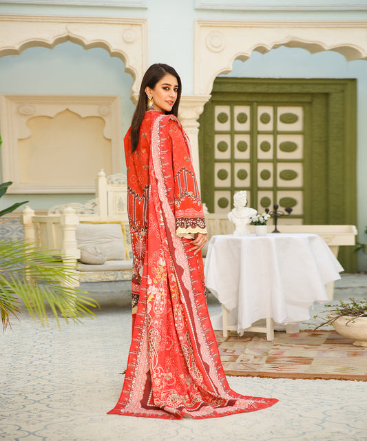 3 Piece Digital Khaddar Embroidered -139