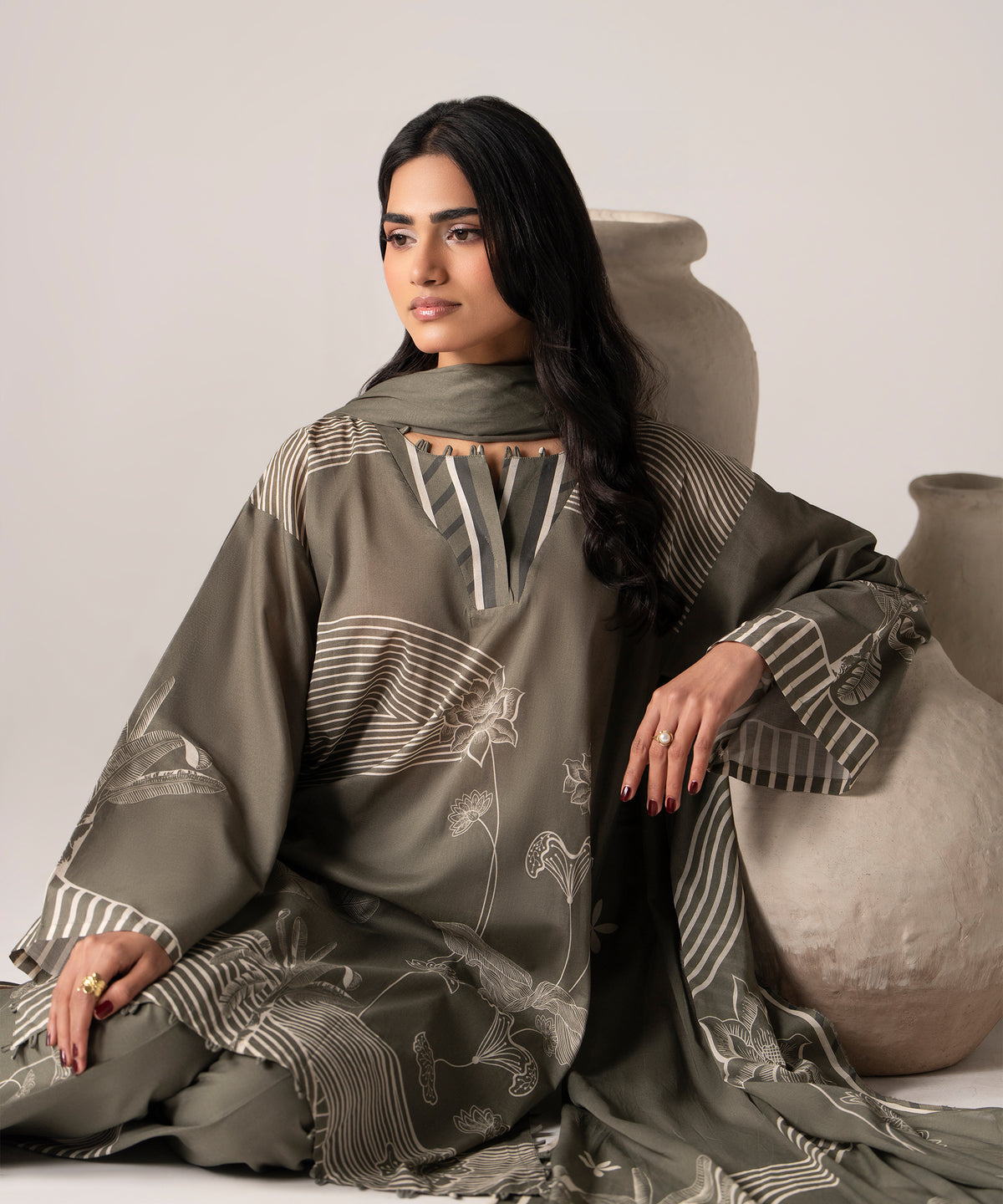 Women Printed 3 Piece Suit - DTD139