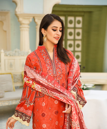 3 Piece Digital Khaddar Embroidered -139
