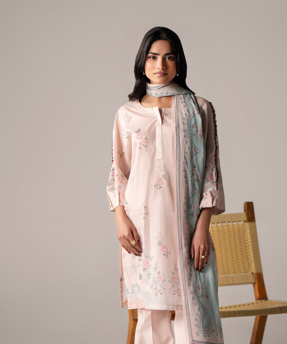 Women Printed 3 Piece Suit - DTD140