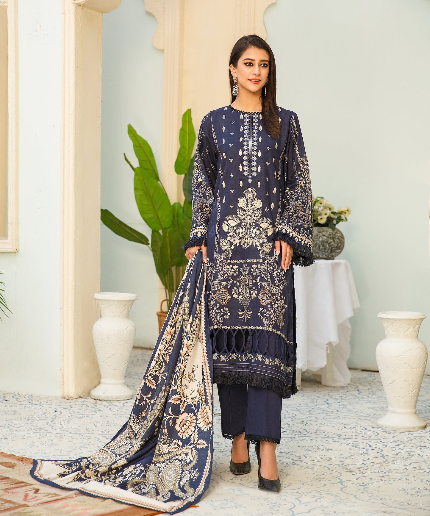 3PC Digital Khaddar Embroidered -140
