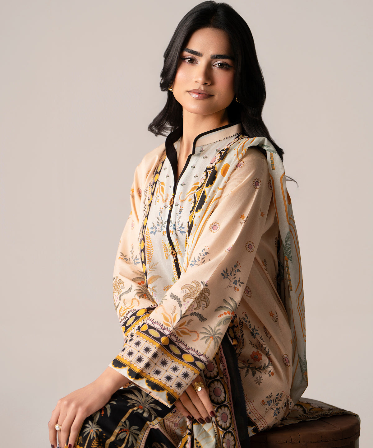 Women Printed 3 Piece Suit - DTD142