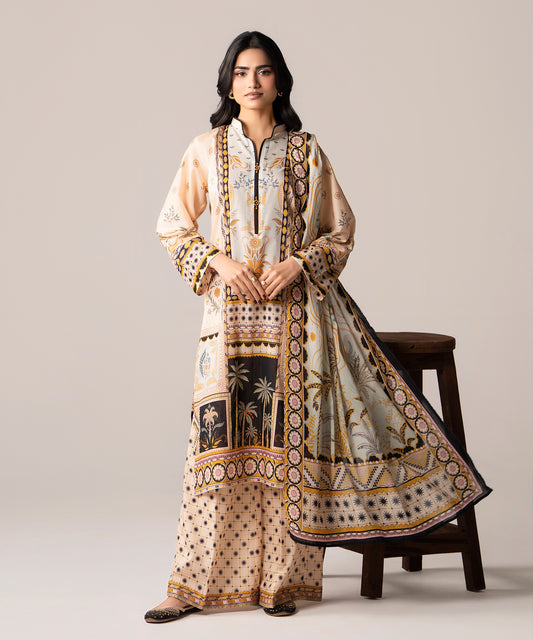 Women Printed 3 Piece Suit - DTD142