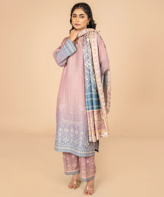 Women Printed 3 Piece Suit  - DTD147