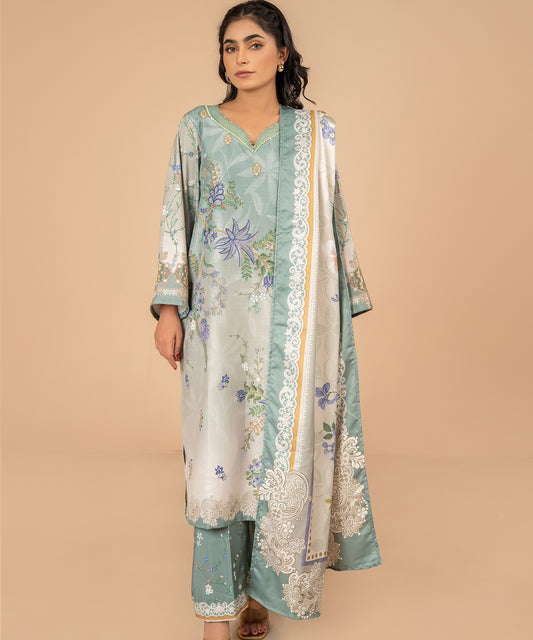 Women Printed 3 Piece Suit  - DTD157