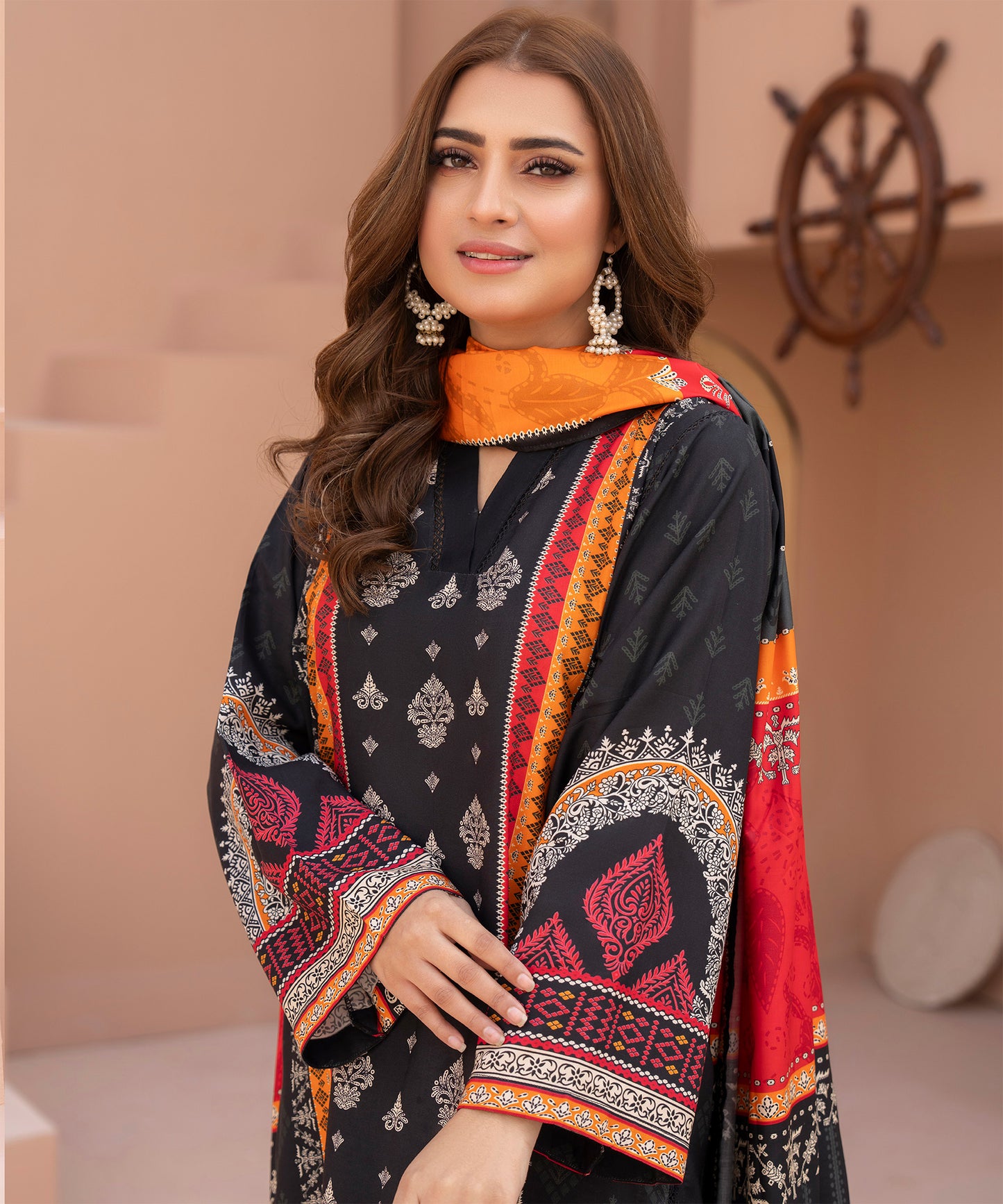 3PC Anarkali Digital Linen 135