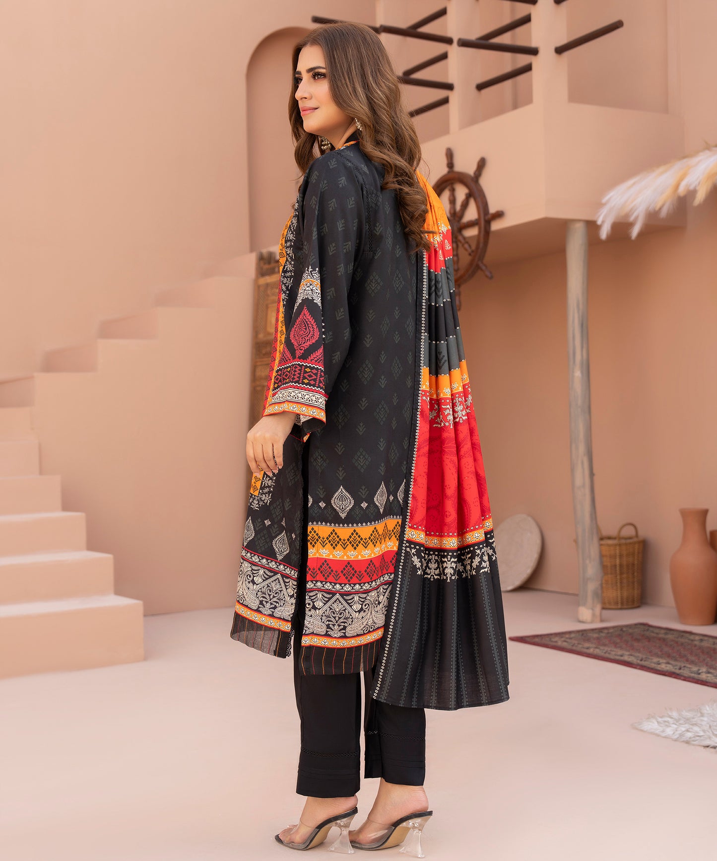 3PC Anarkali Digital Linen 135