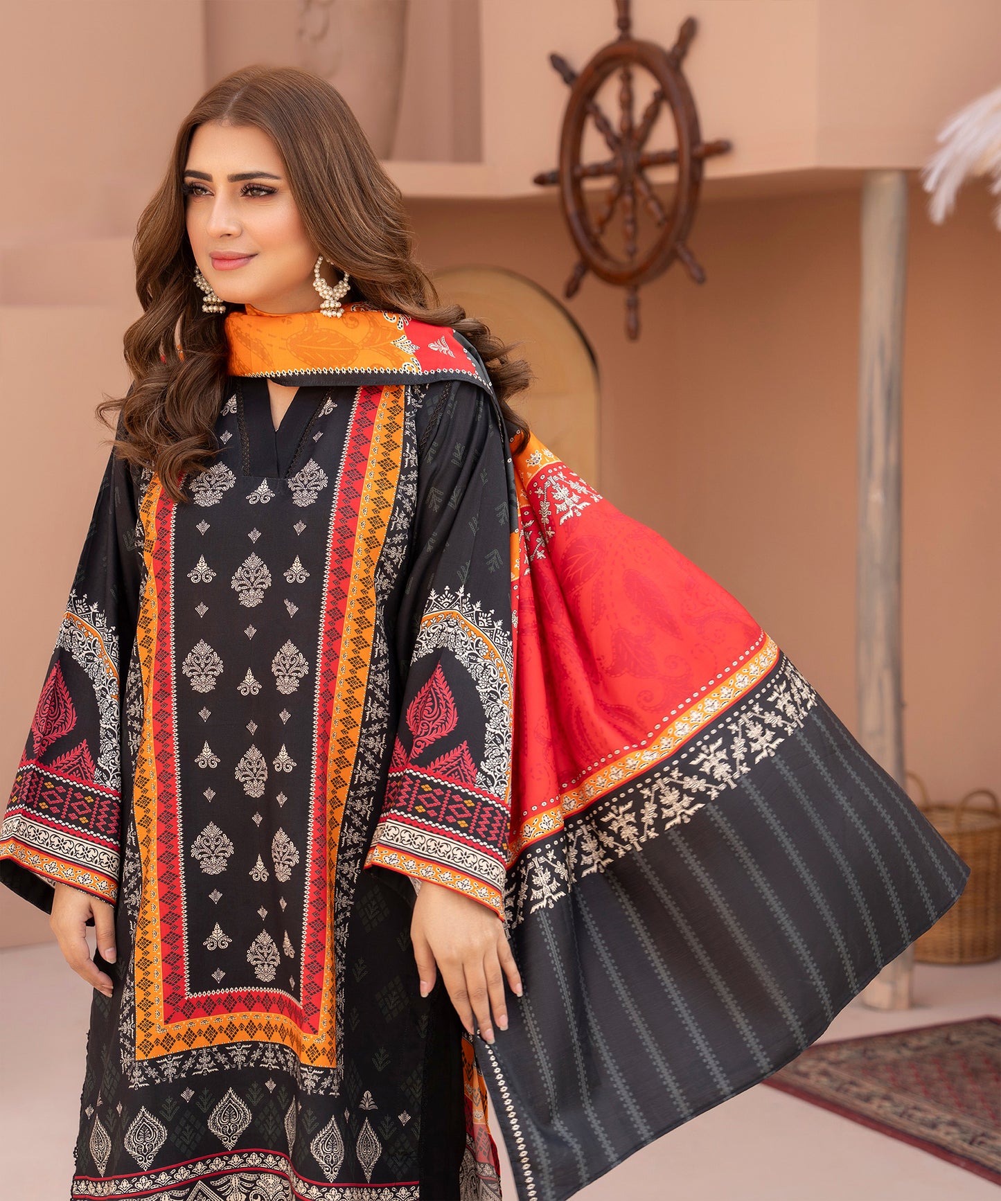 3PC Anarkali Digital Linen 135