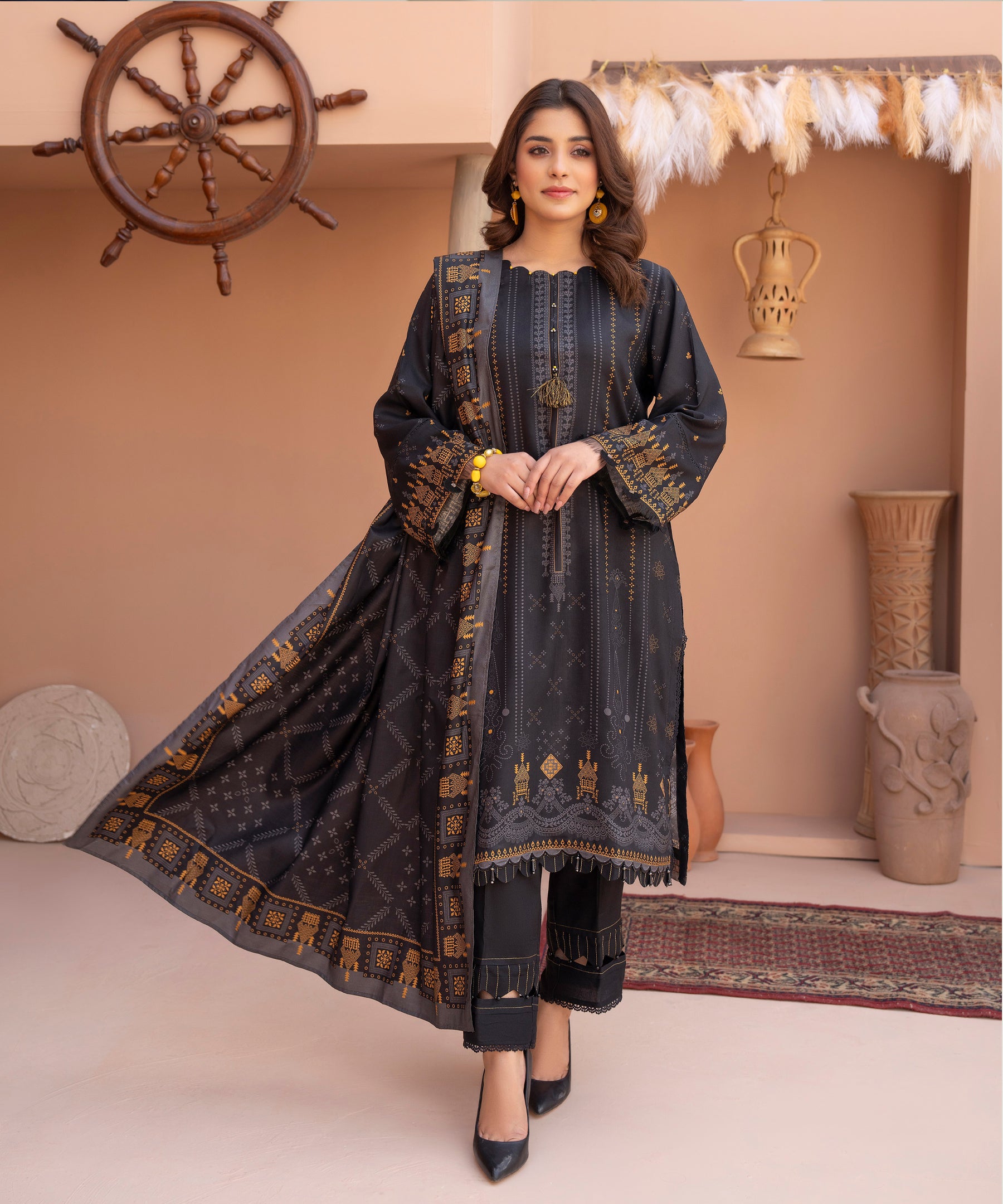 3PC Anarkali Digital Linen 131