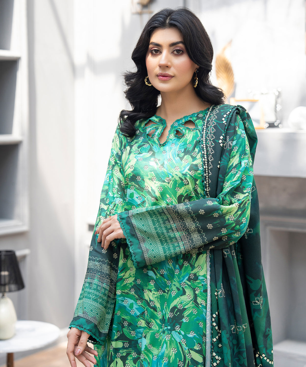 Women Printed 3 Piece Suit  - PT2004