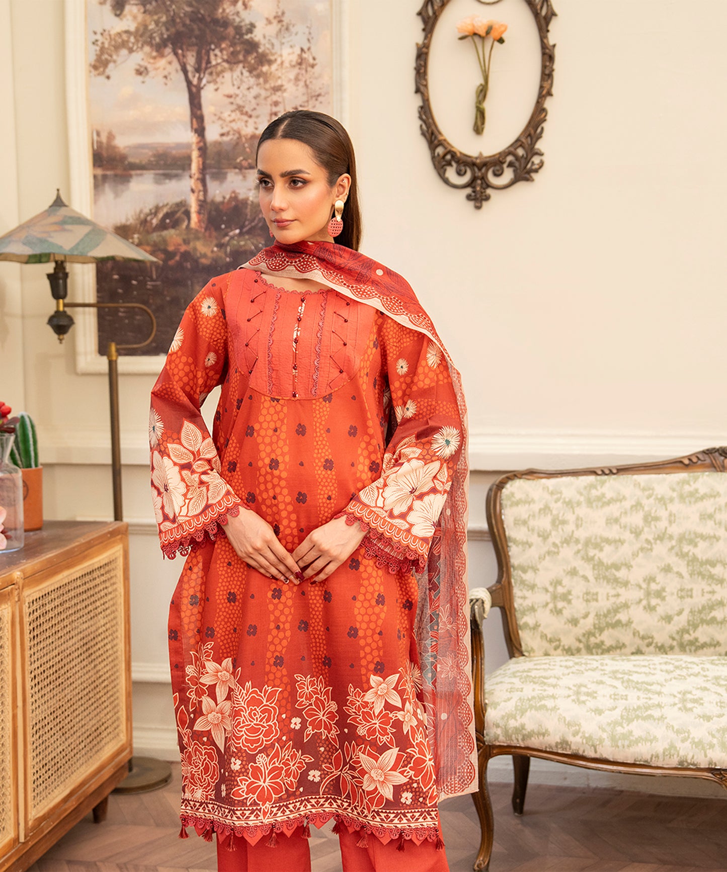 Women Printed 3 Piece Suit  - RC2004