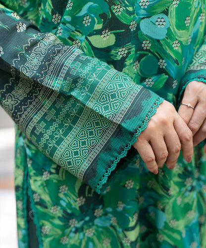 Women Printed 3 Piece Suit  - PT2004