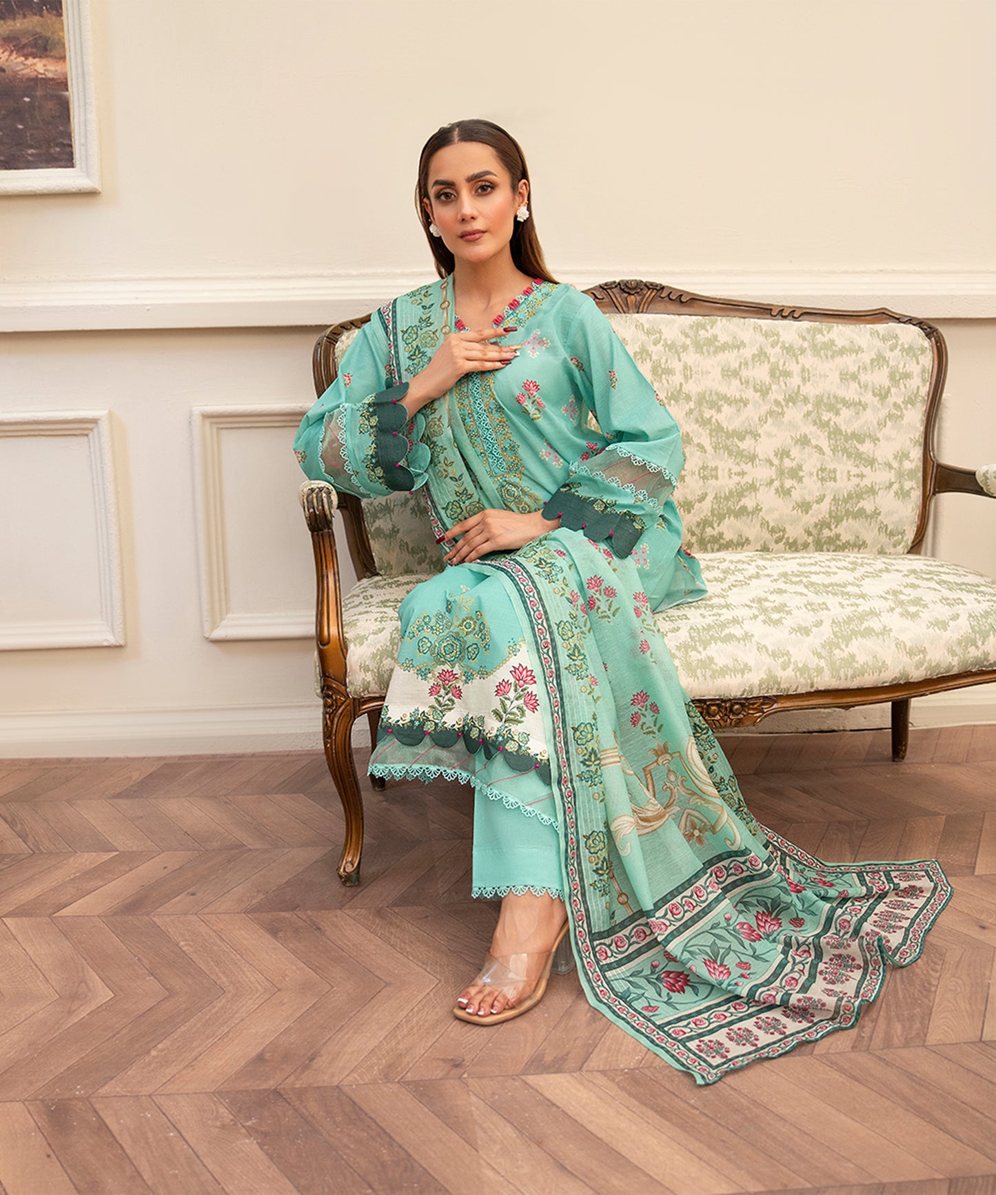 Women Printed 3 Piece Suit  - RC2007