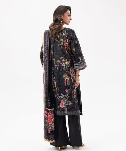 Women Printed Embroidered 3 Piece Suit - UDE201