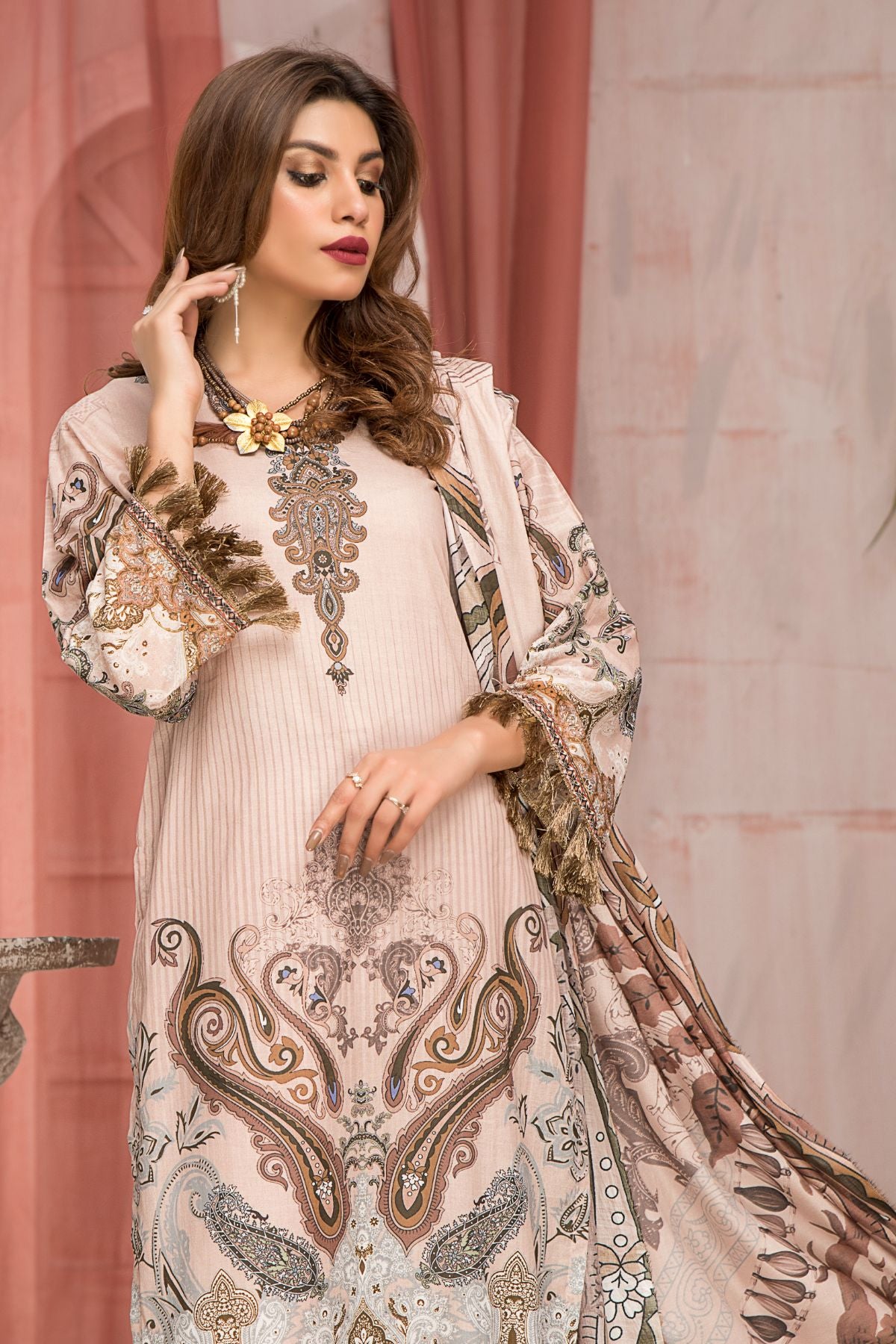 Women 4 Piece Printed Suit -SD2025
