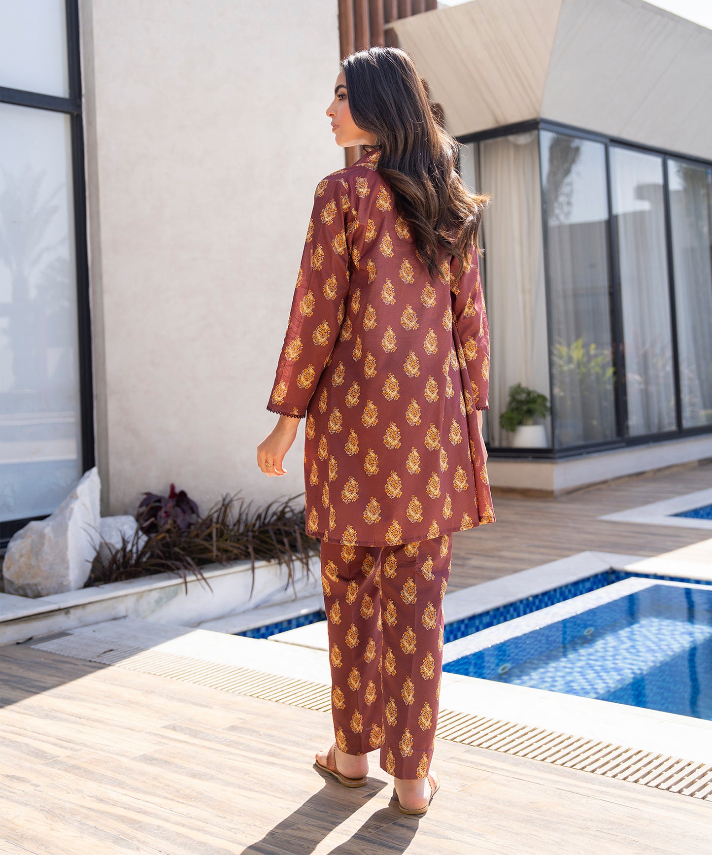 Women Printed 2 Piece Suit  - SDL205