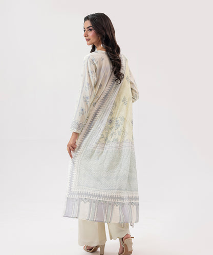 Women Printed Embroidered 3 Piece Suit - UDE206