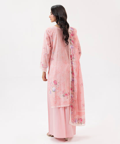Women Printed Embroidered 3 Piece Suit - UDE210