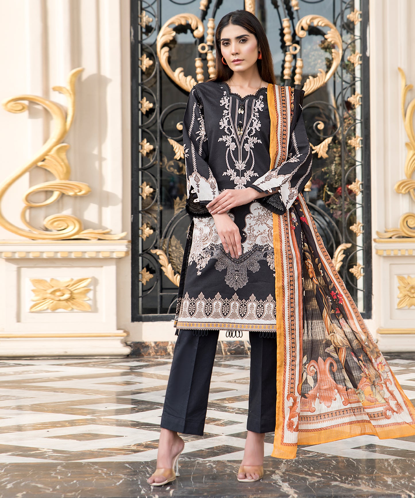 Women Printed 3 Piece Suit  - SD2202