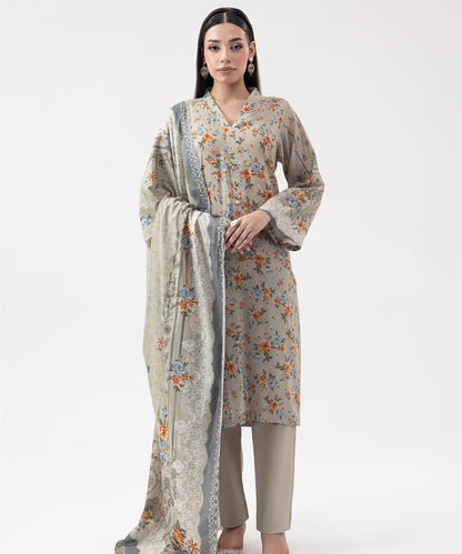 Women Printed 3 Piece Suit  - CD2213