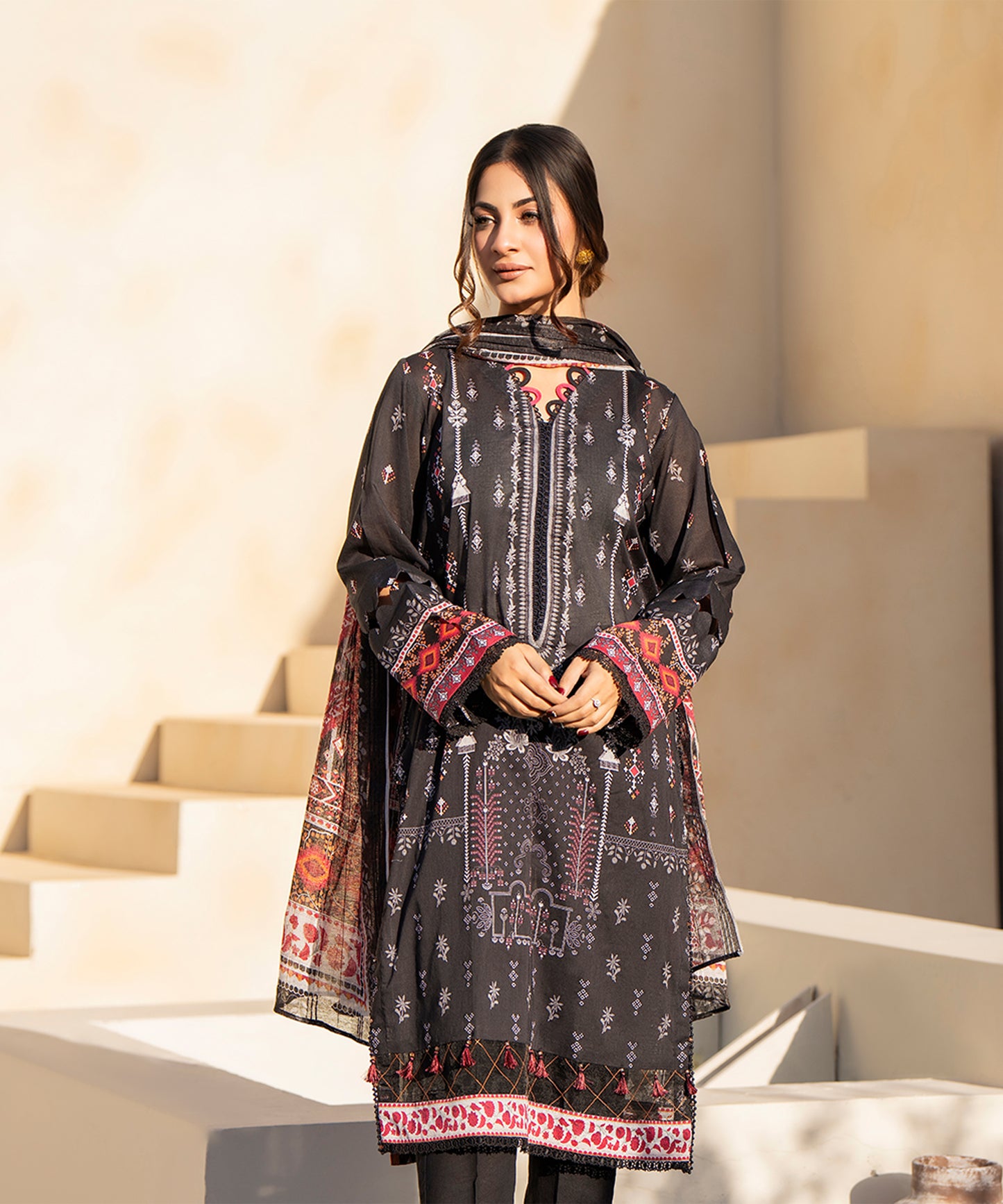 Women Printed 3 Piece Suit  - SD2221