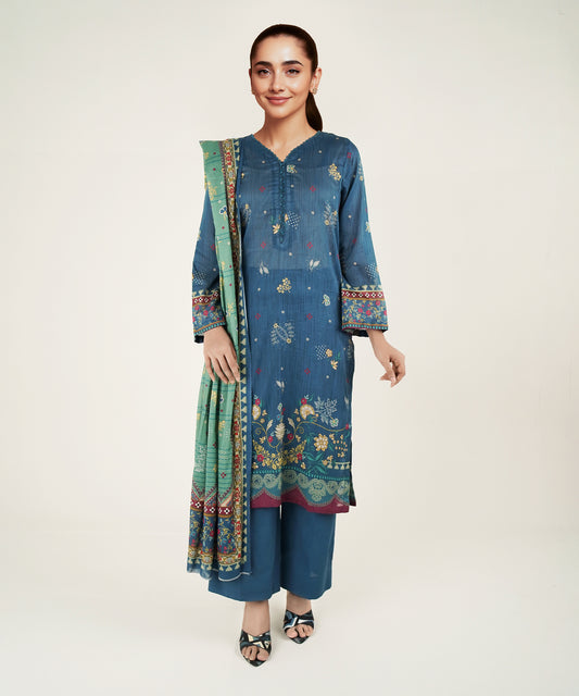 Women Printed 3 Piece Suit - CD2222
