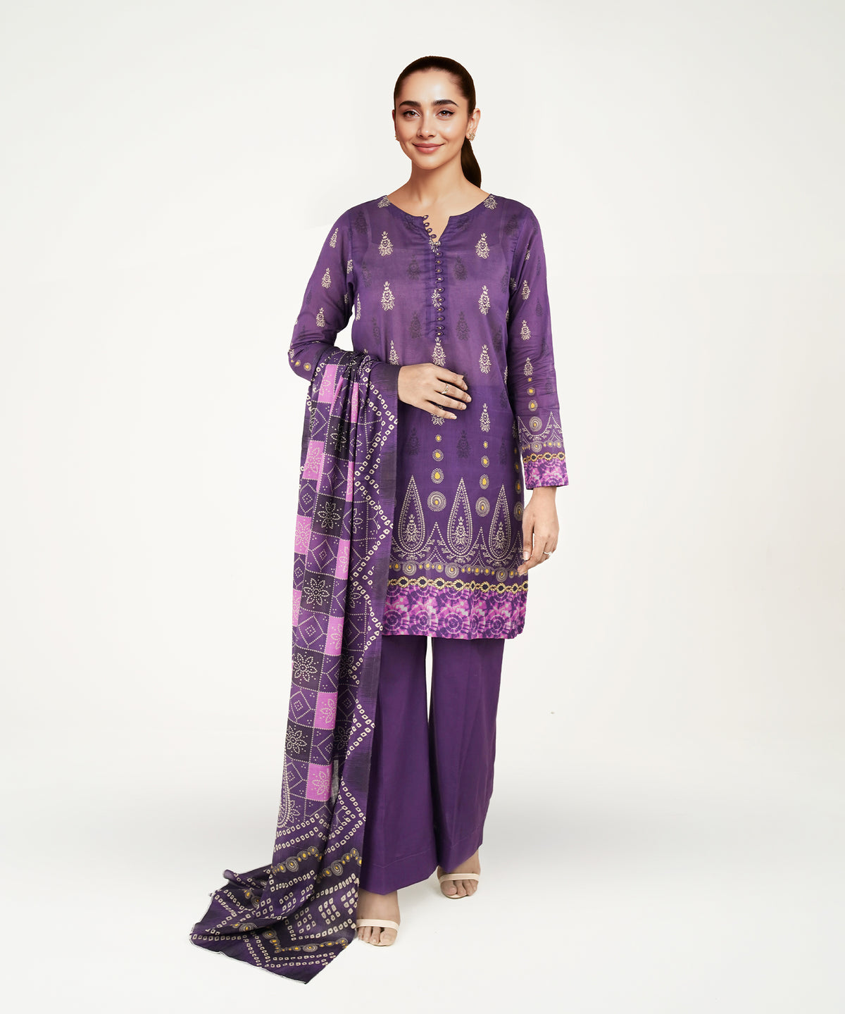 Women Printed 3 Piece Suit - CD2225