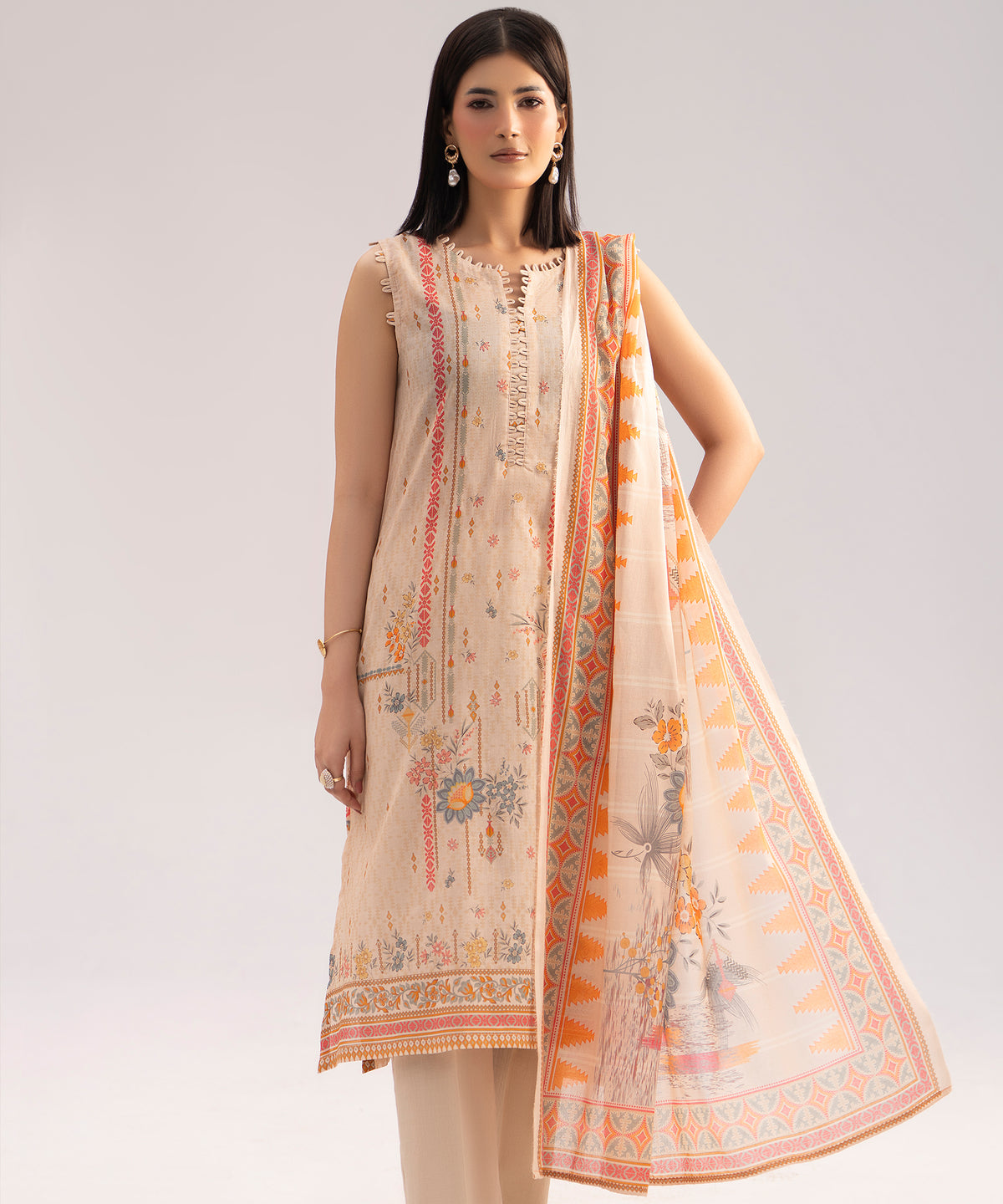 Women Printed 3 Piece Suit - CD2231