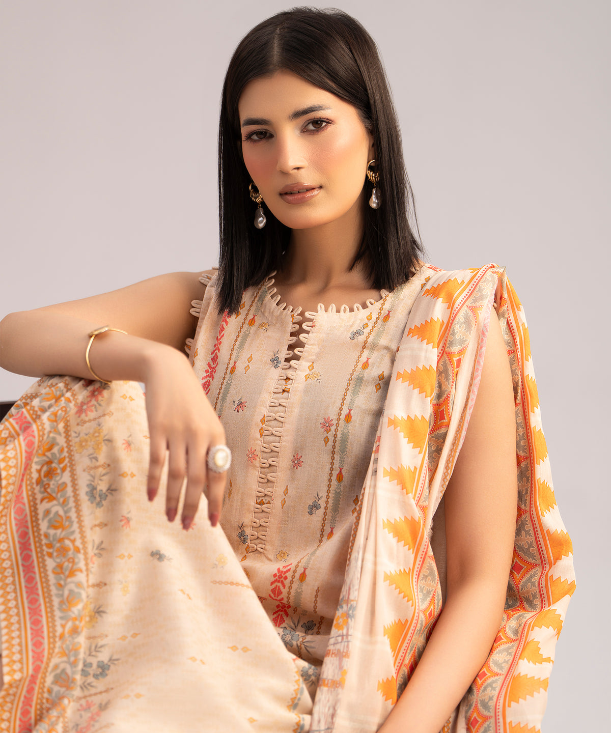 Women Printed 3 Piece Suit - CD2231