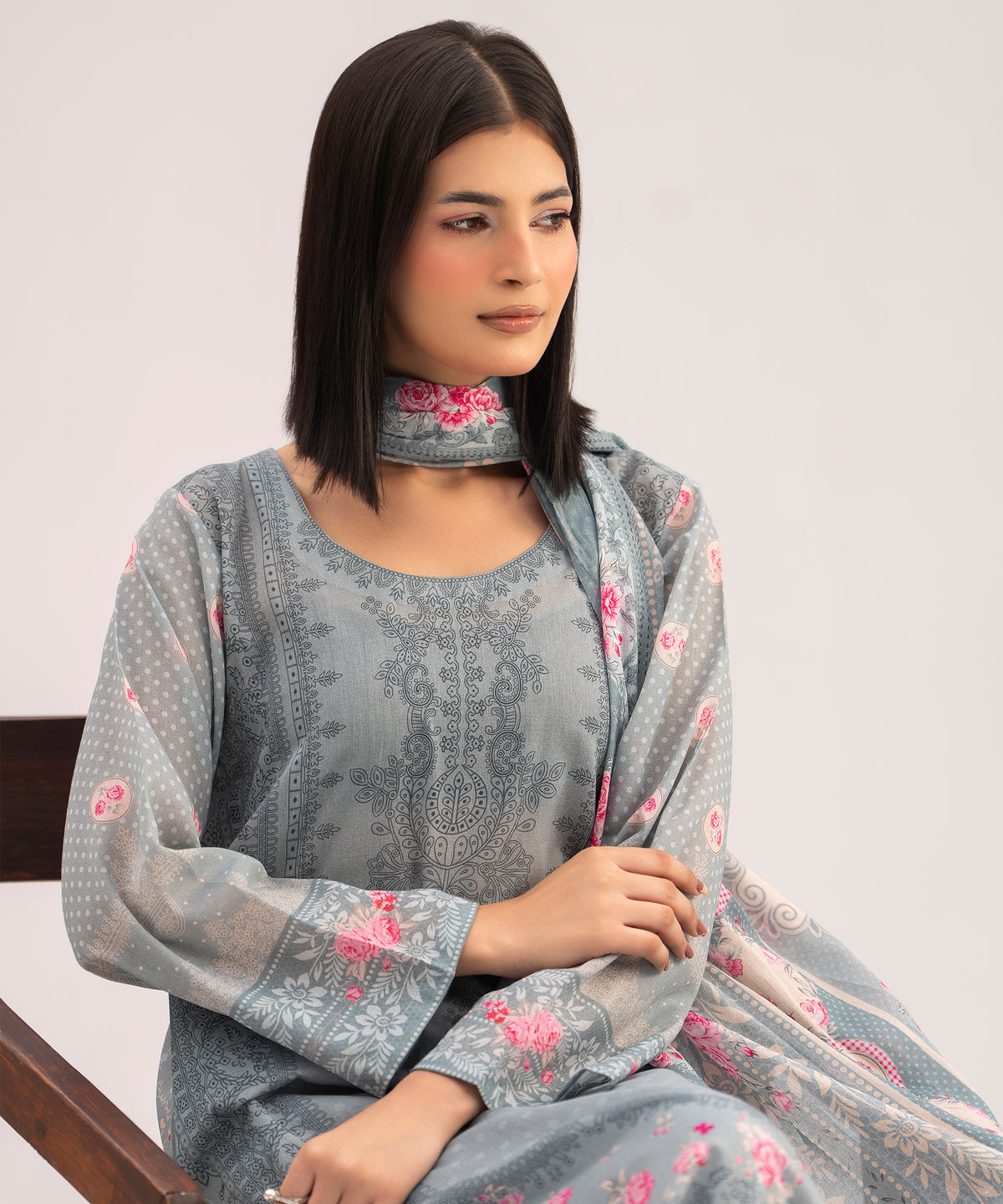Women Printed 3 Piece Suit - CD2233