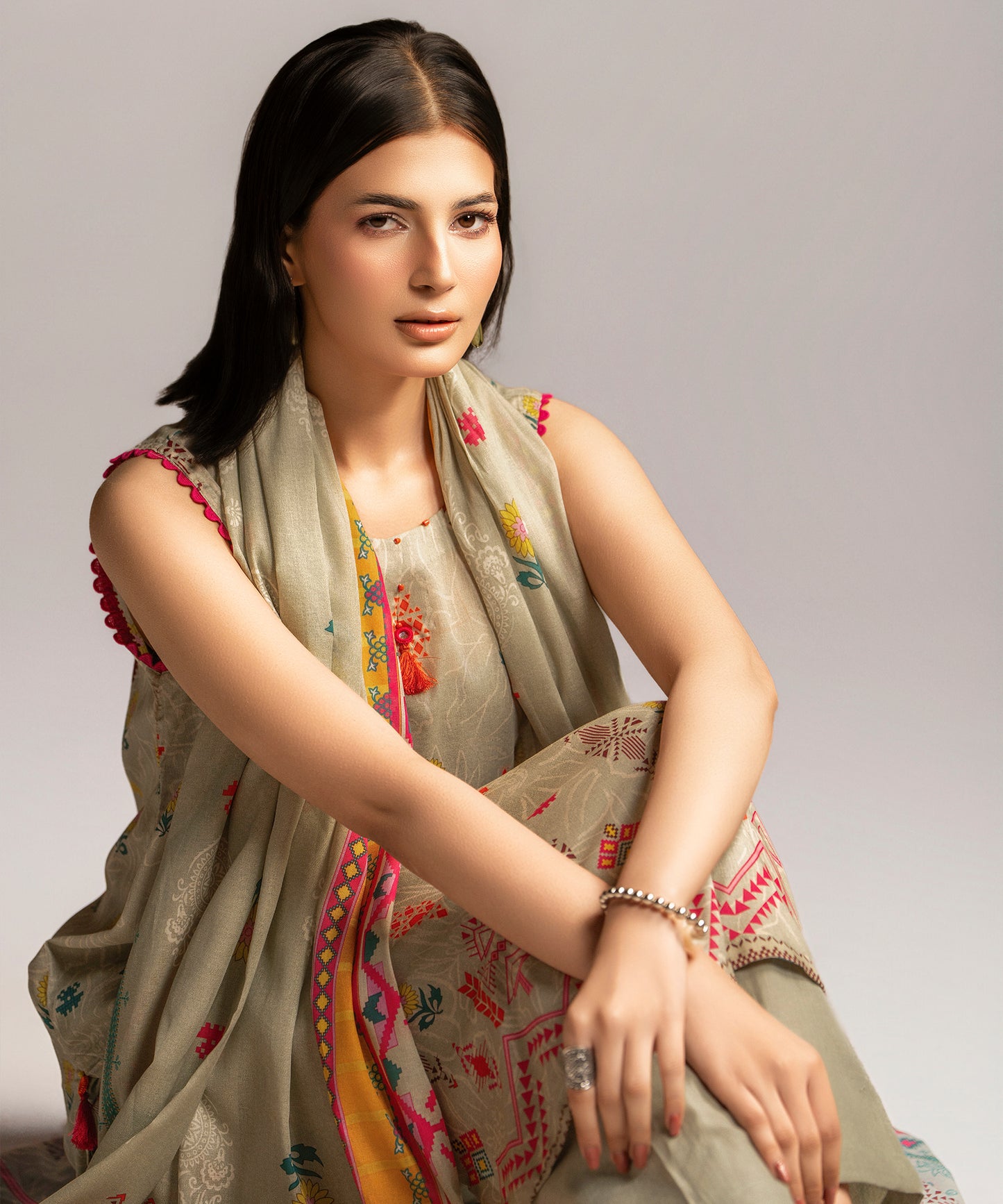 Women Printed 3 Piece Suit - CD2236