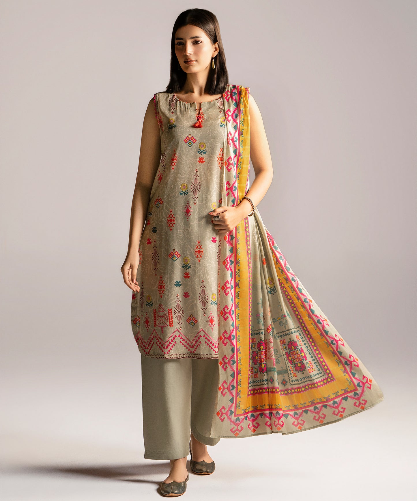 Women Printed 3 Piece Suit - CD2236