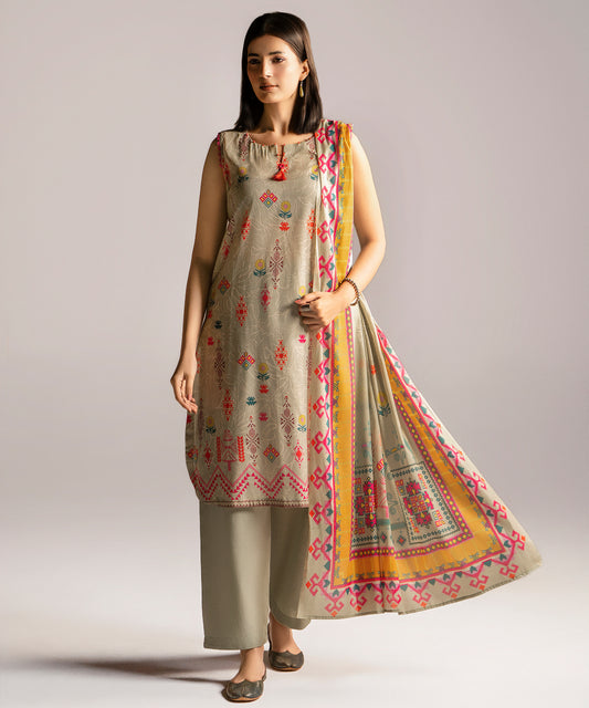 Women Printed 3 Piece Suit - CD2236