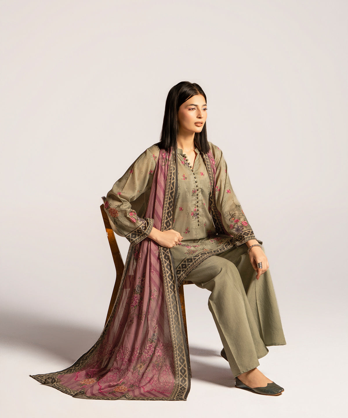 Women Printed 3 Piece Suit - CD2238