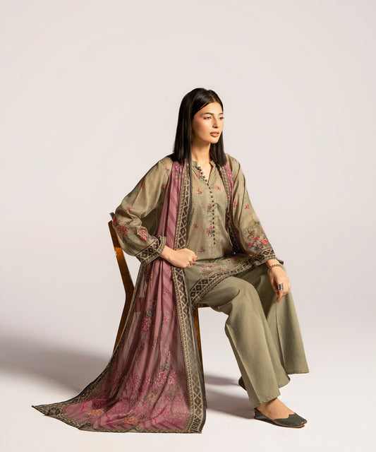 Women Printed 3 Piece Suit - CD2238
