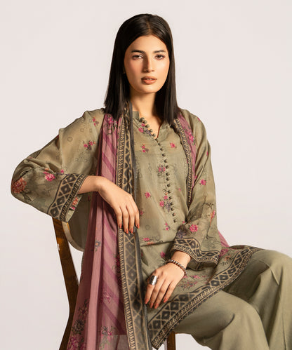 Women Printed 3 Piece Suit - CD2238