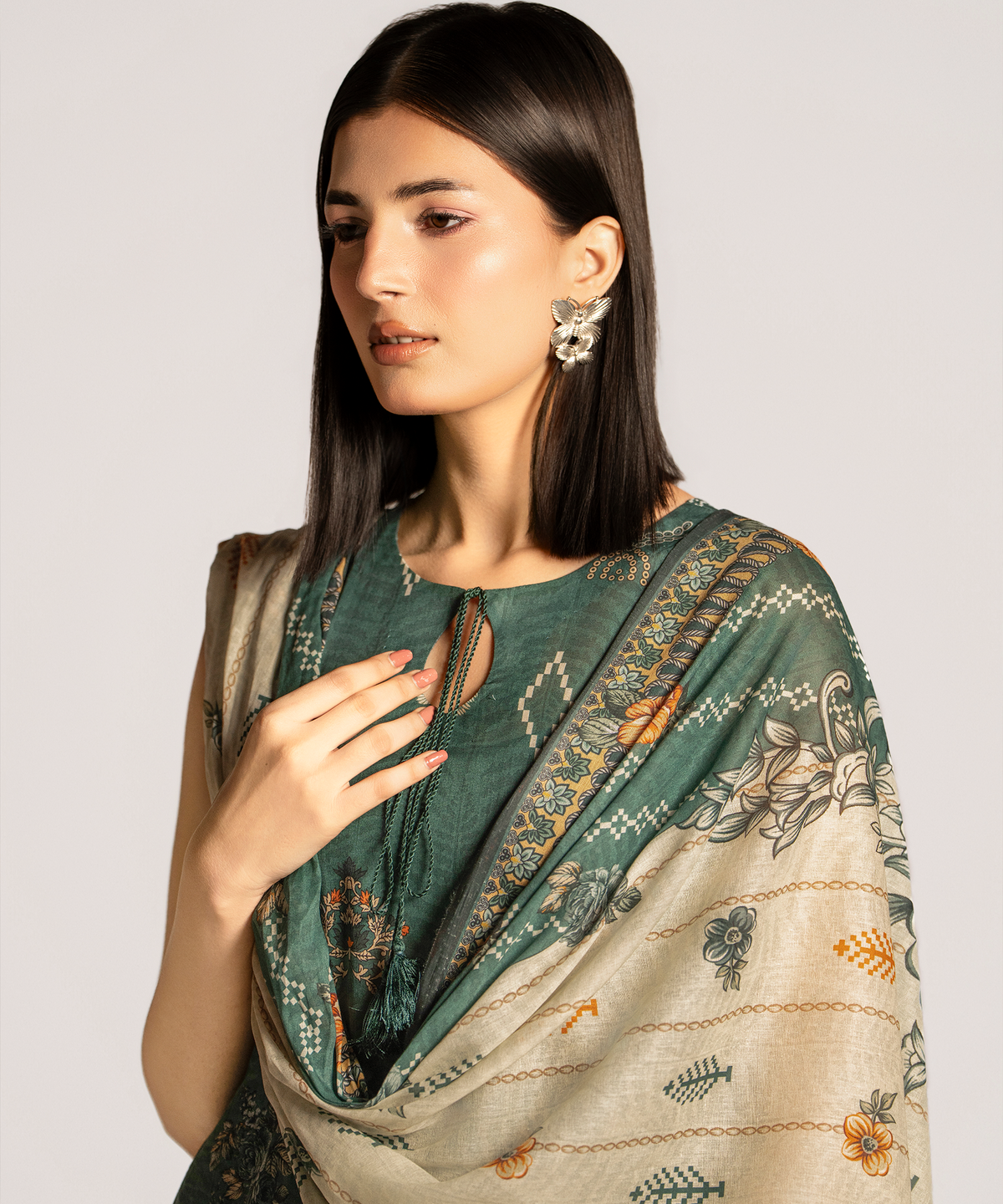 Women Printed 3 Piece Suit - CD2239