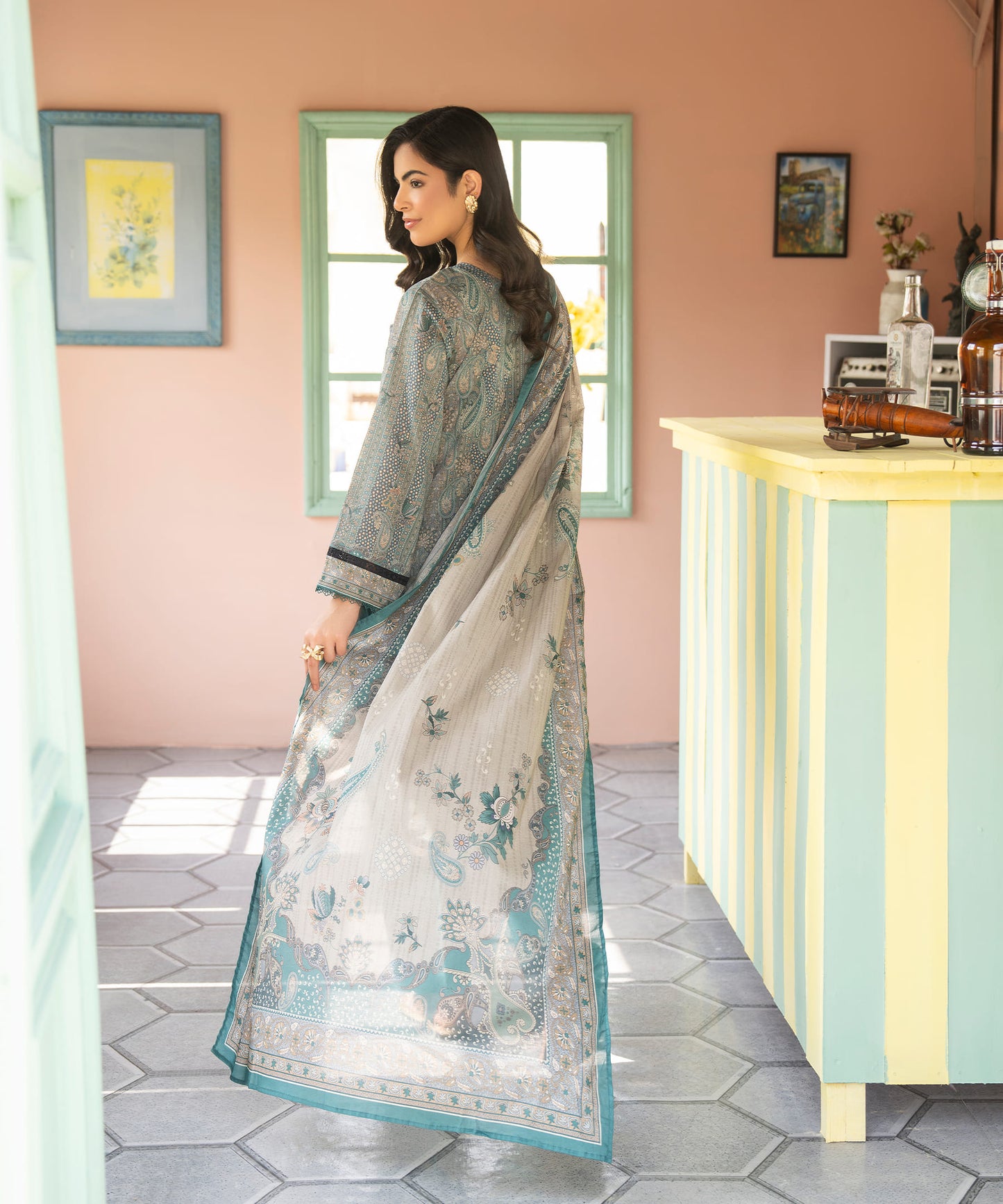 Women Printed 3 Piece Suit - CD2244