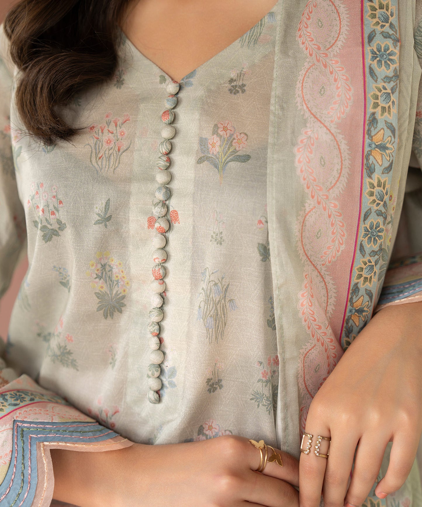 Women Printed 3 Piece Suit - CD2250