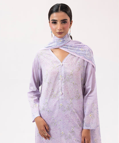 Women Printed 3 Piece Suit  - SDL061