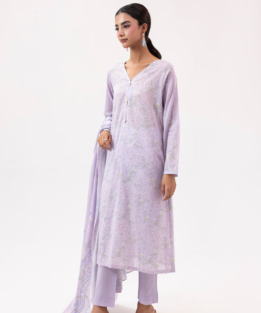 Women Printed 3 Piece Suit  - SDL061