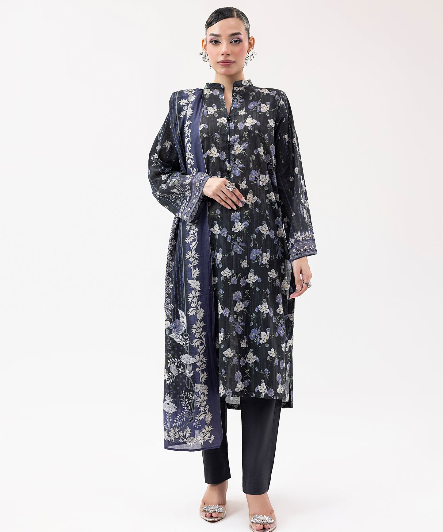 Women Printed 3 Piece Suit  - SDL062